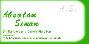 absolon simon business card